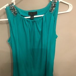 Tank top with rhinestones
